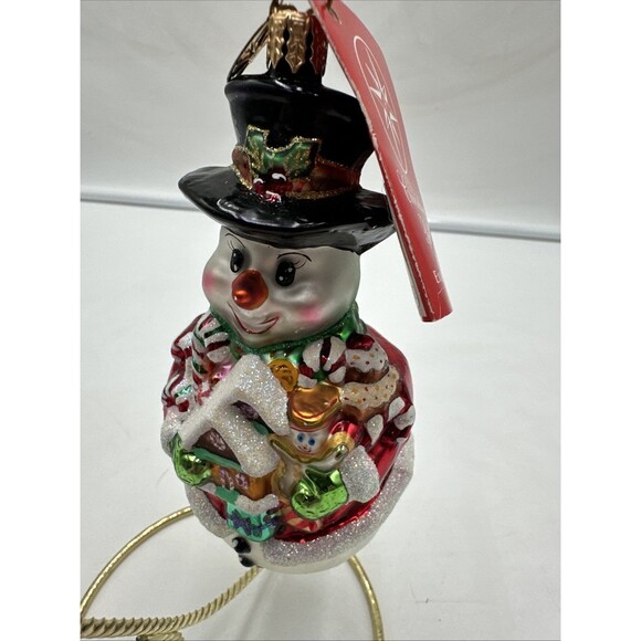 Christopher Radko SNOW SWEETS SPECTACULAR Christmas Holiday Snowman Ornament New - Picture 1 of 5
